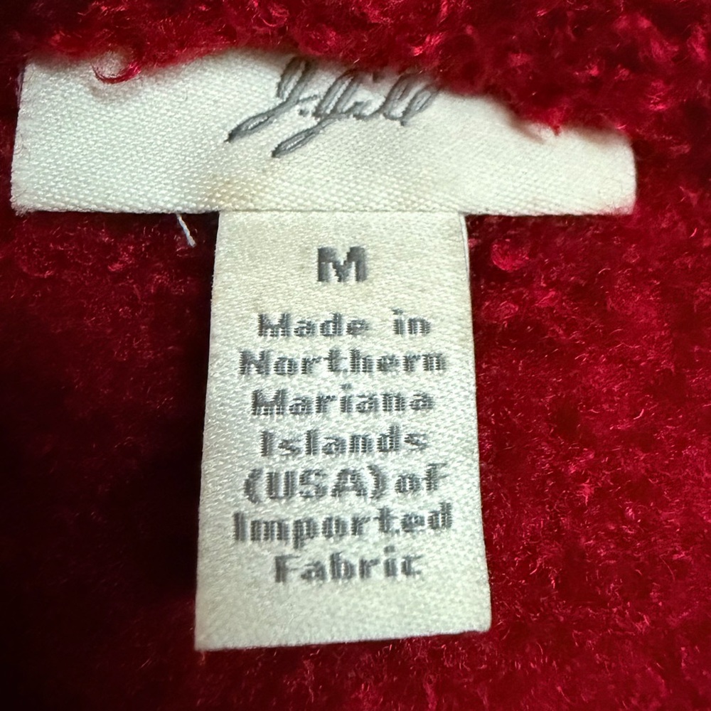 J. Jill Vibrant Red Teddy Jacket - Picture 3 of 4